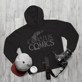 Corvus Comics | Grey Logo with Bird | Unisex Hooded Zip Sweatshirt