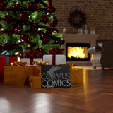 Corvus Comics | Grey Logo with Bird Logo | Canvas Gallery Wraps