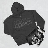 Corvus Comics | Grey Logo | Unisex Premium Full Zip Hoodie