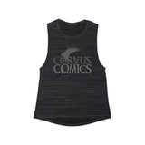 Corvus Comics | Corvus Comics Logo with Bird | Women's Flowy Scoop Muscle Tank