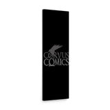 Corvus Comics | Grey Logo with Bird Logo | Canvas Gallery Wraps