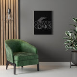 Corvus Comics | Grey Logo with Bird Logo | Canvas Gallery Wraps