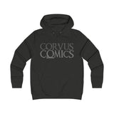 Corvus Comics | Grey Logo with Bird | Girlie College Hoodie