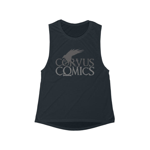 Corvus Comics | Corvus Comics Logo with Bird | Women's Flowy Scoop Muscle Tank