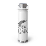 Corvus Comics | Grey Logo with Bird | 22oz Vacuum Insulated Bottle