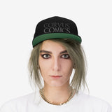 Corvus Comics | Grey Logo | Unisex Flat Bill Hat