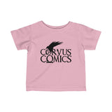 Corvus Comics | Black Logo with Bird | Infant Fine Jersey Tee