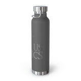 Corvus Comics | Grey Logo with Bird | 22oz Vacuum Insulated Bottle