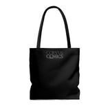 Corvus Comics | Grey Logo with Bird | AOP Tote Bag