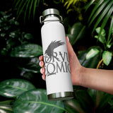 Corvus Comics | Grey Logo with Bird | 22oz Vacuum Insulated Bottle