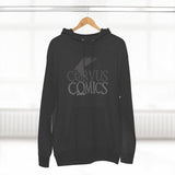 Corvus Comics | Grey Logo with Bird | Unisex Premium Pullover Hoodie