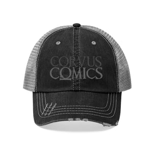 Corvus Comics | Grey Logo | Unisex Trucker Hat