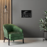 Corvus Comics | Grey Logo with Bird Logo | Canvas Gallery Wraps