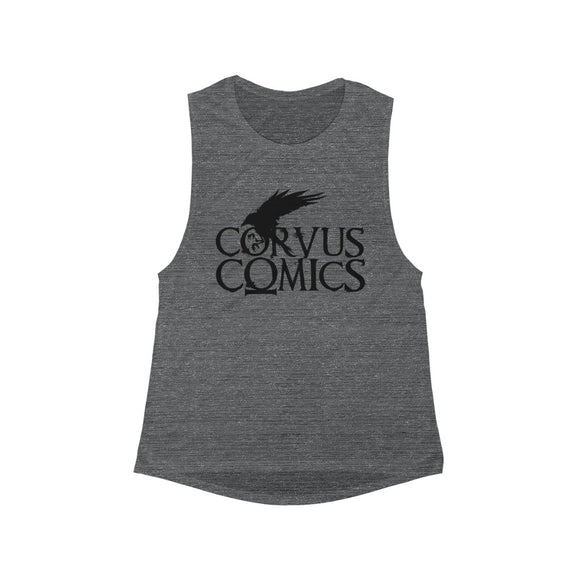 Corvus Comics | Logo with Bird | Women's Flowy Scoop Muscle Tank