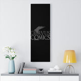 Corvus Comics | Grey Logo with Bird Logo | Canvas Gallery Wraps