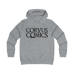 Corvus Comics | Grey Logo with Bird | Girlie College Hoodie